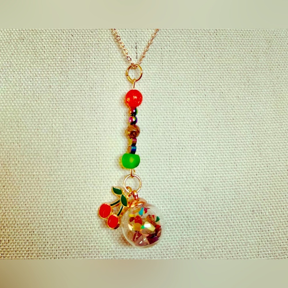 Handmade Cherry Necklace